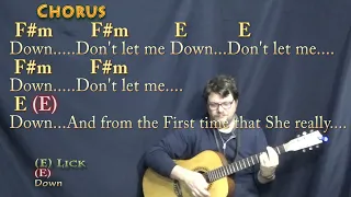 Don't Let Me Down (The Beatles) Guitar Lesson Chord Chart in E with Chords/Lyrics