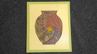 Iris folding card tutorial|Iris folded vase/Reyyan's Creation