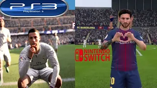 FIFA 18 PS3 vs Nintendo Switch - Messi's vs Ronaldo Goal