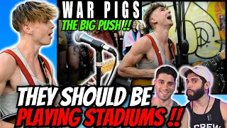 THE BIG PUSH - WAR PIGS LIVE !! First Time Reaction | Twin Rappers React - (Black Sabbath Cover)