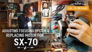 [SX-70 Repair] Replacing the motor and adjusting the focusing system for Polaroid SX-70