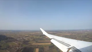 Lufthansa CityLine CRJ-900 fast winter landing in empty Munich I 4K60