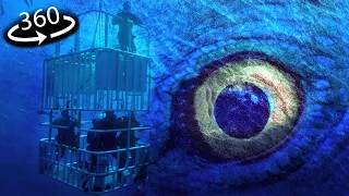 360° VR - TERRIFYING Sea Monsters | CAGE OCEAN HORROR