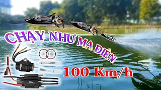 Độ Chế Thuyền RC Chạy Hơn 100Km/h | Upgrade 4200 KV motor for RC boat