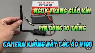 Camera v100 siêu nhỏ giá rẻ mẫu mới hiện nay , camera giấu kín cúc áo v100 quay hình thu âm rõ nét