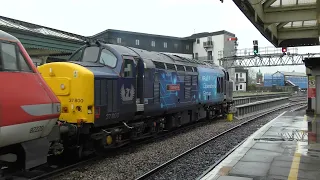 5Q44 1100 Landore T.M.D. to Crewe C.S. class37800 8th February 2024.