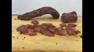 Вяленая свинина за минуту, вяленое мясо простой рецепт, сушеная вырезка