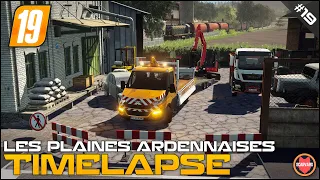 Hammering Floor Using Small Kubota Excavator ⭐ FS19 Les Plaines Ardennaises V2 Timelapse