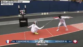 Epee Fencing - So intense! Even the guards hugged! | Cannone R vs Heinzer M