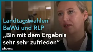 Alice Weidel (AfD) im Interview am Abend der Landtagswahlen am 14.03.21