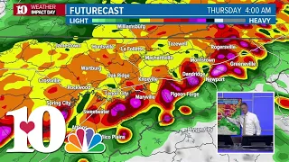 Here's what to expect tomorrow with strong storms expected across East Tennessee