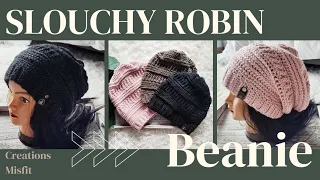 Slouchy Robin Beanie - Crochet Tutorial