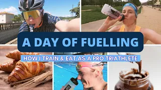 What I eat in a day as a professional triathlete // A day of fuelling & triathlon training on camp