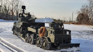 1/10 RC tank Leopard 2a4 FPV in snow.