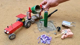 DIY how to make cow shed | house of animals | horse house | tractor | mini hand pump| woodwork