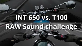 Royal Enfield Interceptor 650 vs Triumph Bonneville T100 | Motorcycle POV | RAW Sound Comparison