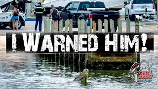 Croc Sends Warning Shot to Diving Officer ! /Truck Goes Under !