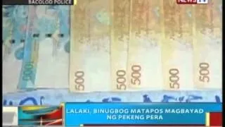 BP: Lalaki sa Bacolod City, binugbog matapos magbayad ng pekeng pera