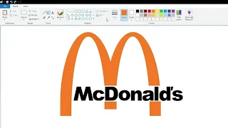 How to draw the McDonald's logo ( 1968 - 2006 ) using MS Paint