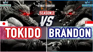 SF6 🔥 Tokido (Akuma) vs Brandon (Akuma) 🔥 SF6 High Level Gameplay