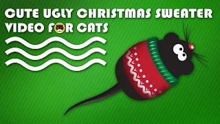 CAT GAMES - Mouse Wearing Cute Ugly Christmas Sweater. Mouse Video for Cats.