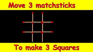 3 Matchstick Puzzles with Answers || Test your Intelligence