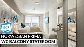 Norwegian Prima | WC Balcony Stateroom Walkthrough Tour & Review 4K | NCL PR1MA Category BA