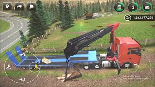 Crane Lifting - Low Loader Trailer Truck - Construction Simulator 3 gameplay