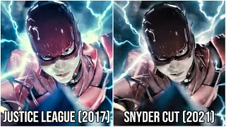 Justice League vs Snyder Cut | The Flash Powers Up The Mother Box Scene | Comparison Video