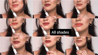 MyGlamm LIT Creamy Matte Lipstick Review & Swatches | All Shades Swatched | Shades Of Shreya