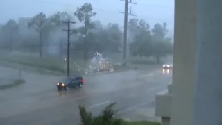 Lightning Bolt Hits Power Line. LCH, LA