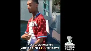Young Dolph's Artist Key Glock Smashes Young Dolph's Car Windows