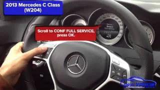 2013  Mercedes C250 Oil Light Reset / Service Light Reset