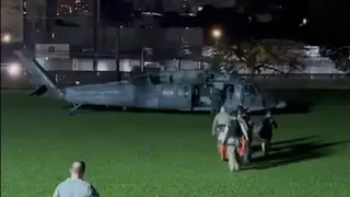 BOPE (Brigada Militar) Resgate com VISÃO NOTURNA voando um helicóptero H-60L BlackHawk do Exército!