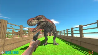 FPS Avatar with all weapons in battle with Hooded units - Animal Revolt Battle Simulator