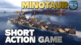 Cruiser Minotaur: Short action game - World of Warships