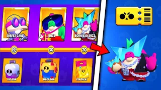 OPENING The ENTIRE SEASON 7 Brawl Pass REWARDS! - Brawl Stars - SO MANY FREE Brawlers!!