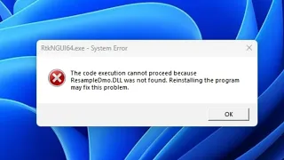 How to fix ResampleDmo.DLL was not found on Windows 10/11