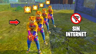 NOS HACEMOS PASAR SIN INTERNET CON EL TRAJE DE GATO🙀 FREE FIRE