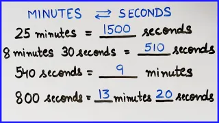 How to convert Minutes into Seconds and Seconds into Minutes