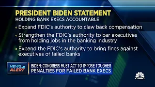 Biden calls on Congress to hold bank executives accountable