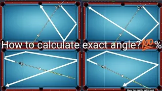 8 ball pool - How to calculate exact angle?[ 💯%] Easy and simple