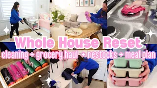 Clean With Me Whole House Reset Motivation! Cleaning Motivation + Grocery haul + Meal Plan