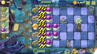 Win Plants vs Zombies 2 the Dark Ages day 12 Puff-shrooms alive