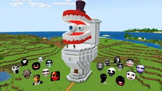 Skibidi Toilet Caine House With 100 Nextbots in Minecraft - Gameplay - Coffin Meme