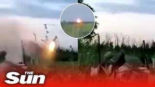 Ukrainian soldier destroys Russian tank with Javelin Anti-tank Missile