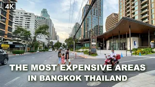 【4K】Walking Around The Most Expensive Areas in Bangkok April, 2021