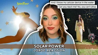 now boarding strange airlines ✈️☀️🌎  solar power - lorde *full album reaction* | music & makeup