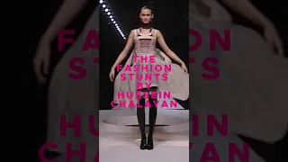 THE BEST FASHION STUNTS BY HUSSEIN CHALAYAN! #shorts