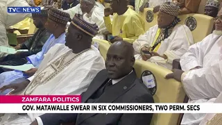 [WATCH] Gov. Matawalle swear in Six Commissioner, Two Perm Secs